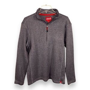 MEDIUM COLEMAN GREY GRAY FLEECE JACKET PULLOVER OUTDOOR HIKING